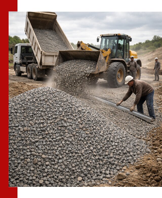 Гравийный щебень фракция 5-20 с доставкой в Кропоткине