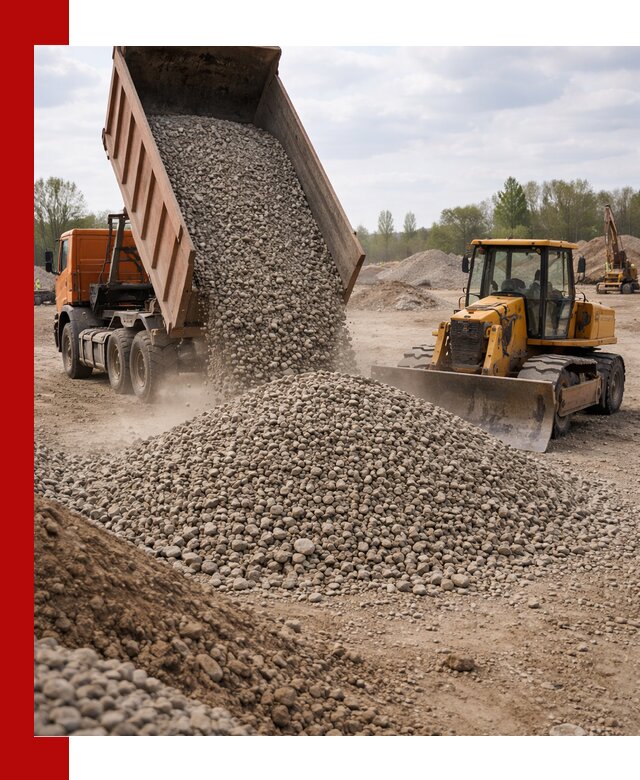Доставка гравийного щебня фракции 40-70 в Кропоткине