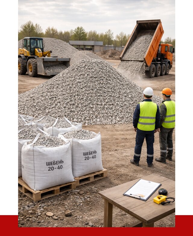 Известняковый щебень 20-40 в Кропоткине от 2280 р. ПРОНЕРУДКрп