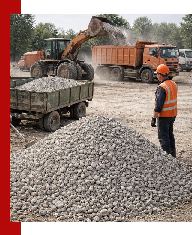 Доставка известнякового щебня фракция 20–40 в Кропоткине