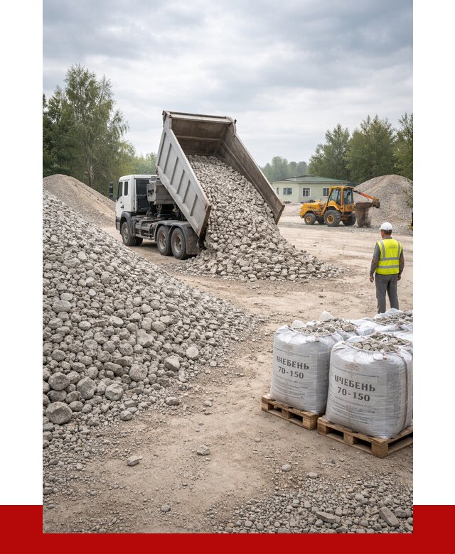 Известняковый щебень фракция 70-150 в Кропоткине от 1357 р. | ПРОНЕРУДКрп