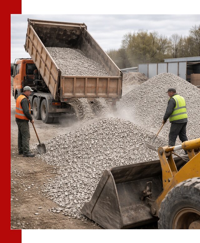 Доломитовый щебень фракции 5-20 с доставкой в Кропоткине