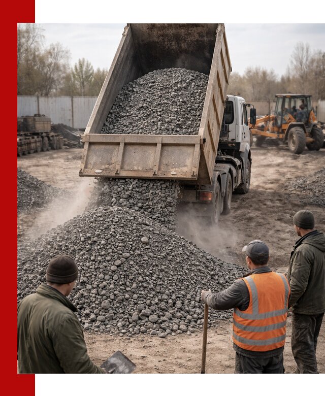 Доставка шлакового щебня в удобные сроки по выгодной цене в Кропоткине