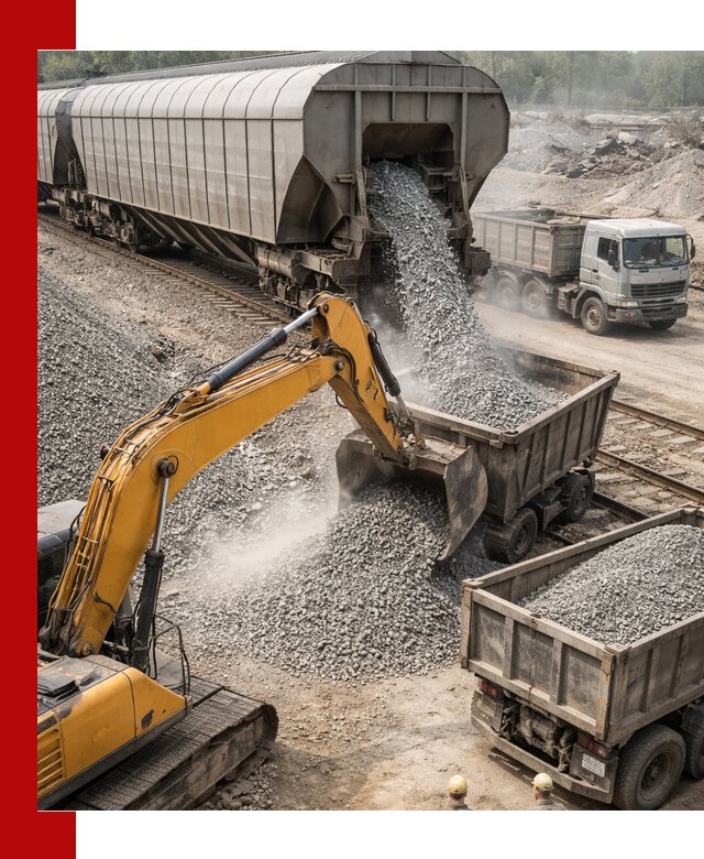 Доставка железнодорожного щебня в Кропоткине крупными партиями быстрого отгруза