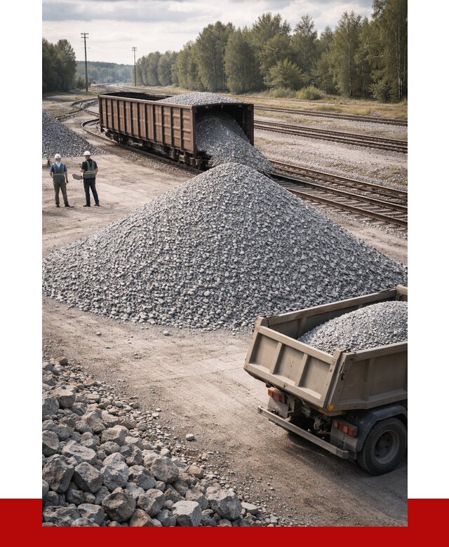 Железнодорожный щебень 20-60 в Кропоткине от 1846 р. | ПРОНЕРУДКрп