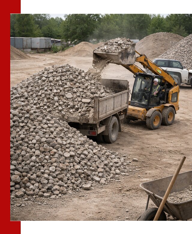 Доставка вторичного щебня в Кропоткине для строительных работ