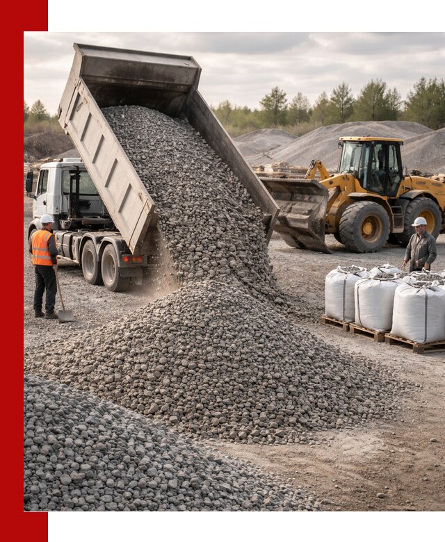 Бетонный щебень фракция 5–20 с доставкой в Кропоткине