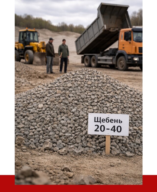 Бетонный щебень фракция 20-40 в Кропоткине от 2660 р. | ПРОНЕРУДКрп