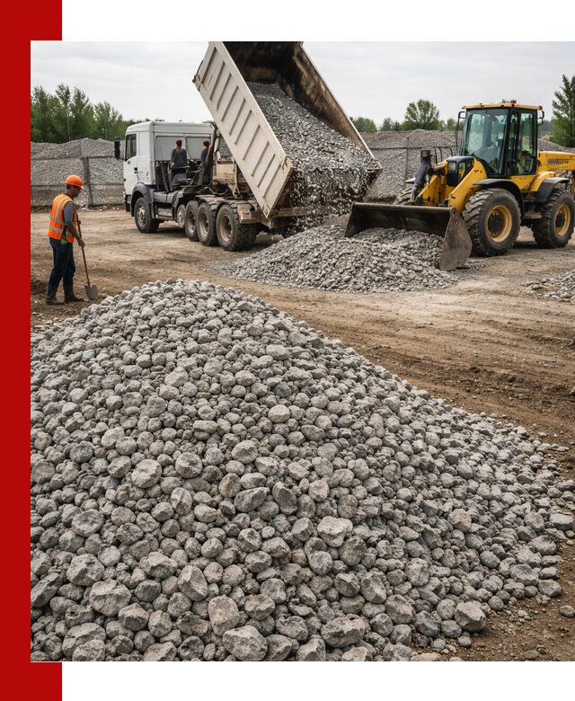 Доставка бетонного щебня фракции 40-70 в Кропоткине