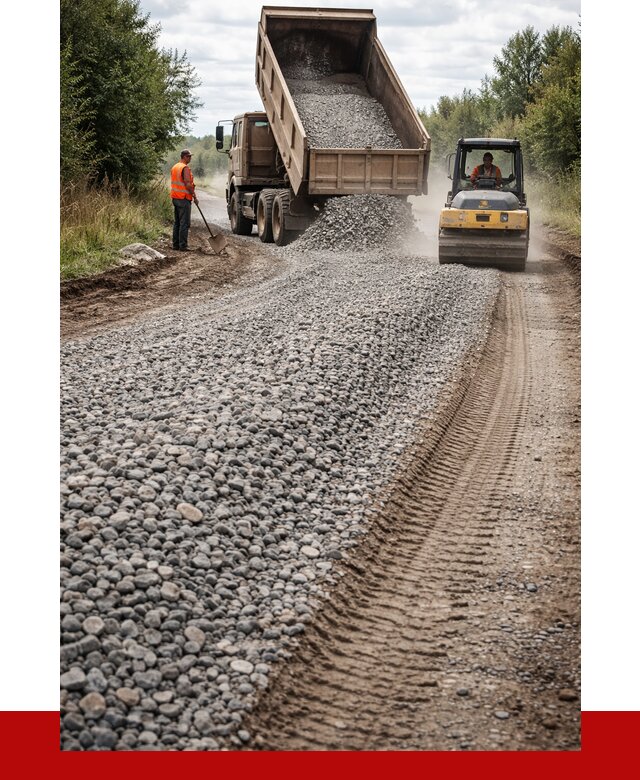 Щебень для отсыпки дороги в Кропоткине от 2932 р. ПРОНЕРУДКрп