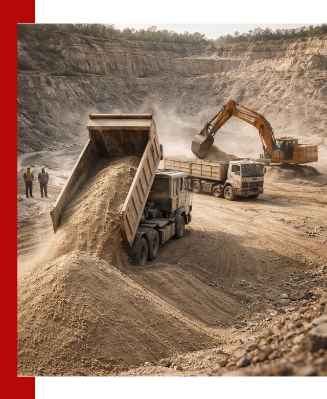 Карьерный песок навалом с доставкой в Кропоткине