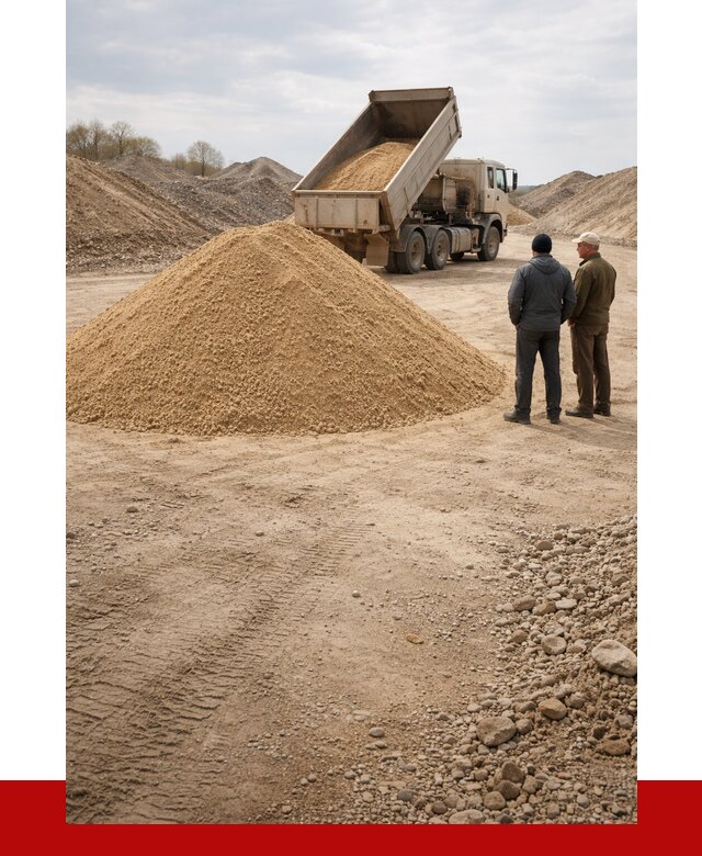 Карьерный песок крупнозернистый в Кропоткине от 9230 р | ПРОНЕРУДКрп