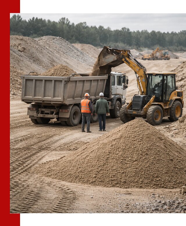 Карьерный среднезернистый песок с доставкой в Кропоткине