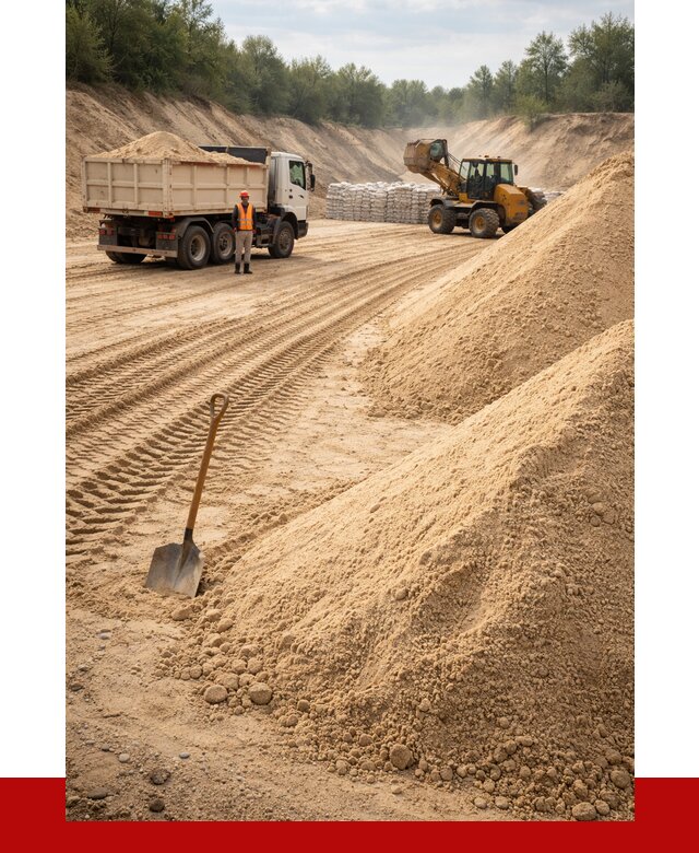 Карьерный песок мелкозернистый в Кропоткине от 9773 р. | ПРОНЕРУДКрп