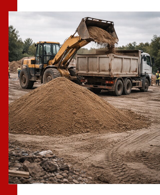 Доставка речного песка навалом в Кропоткине быстро и выгодно