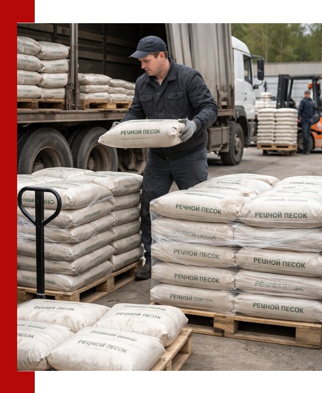 Речной песок в мешках с доставкой в Кропоткине