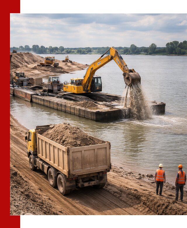 Намывной песок с доставкой в Кропоткине оптом и в розницу