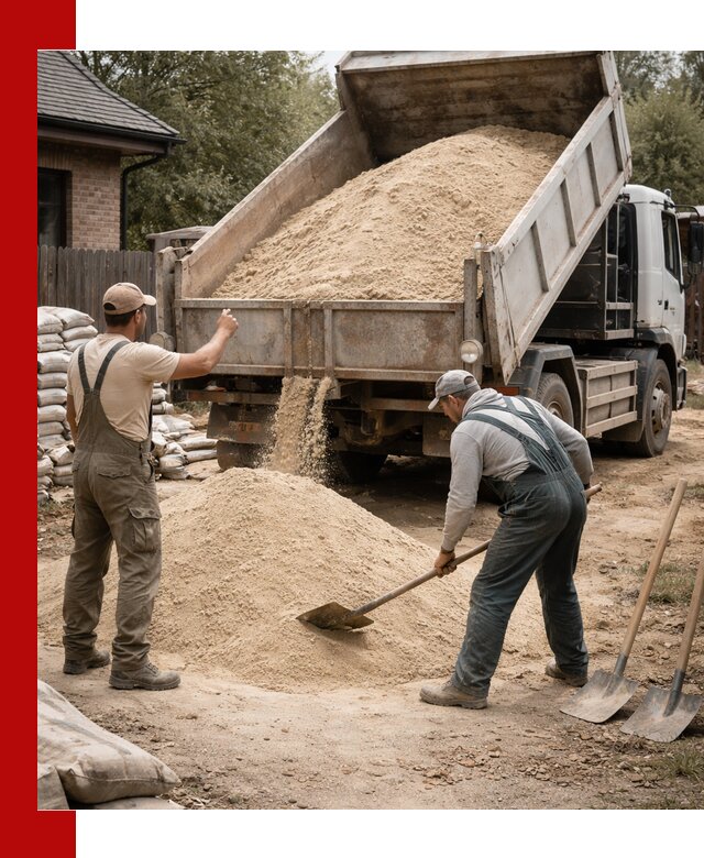 Песок для штукатурки с доставкой в Кропоткине качественный и чистый