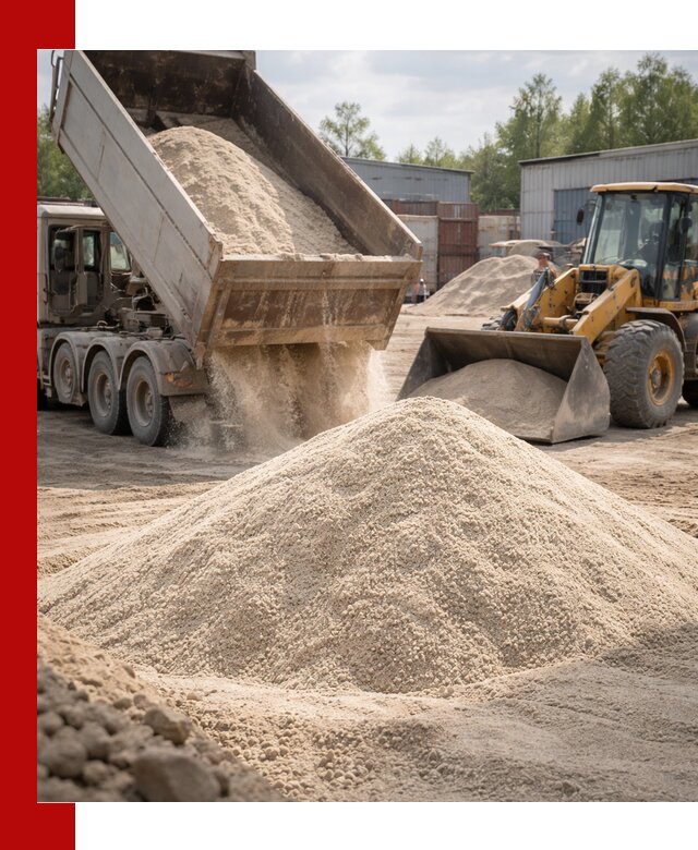 Кварцевый песок с доставкой в Кропоткине для строительных работ