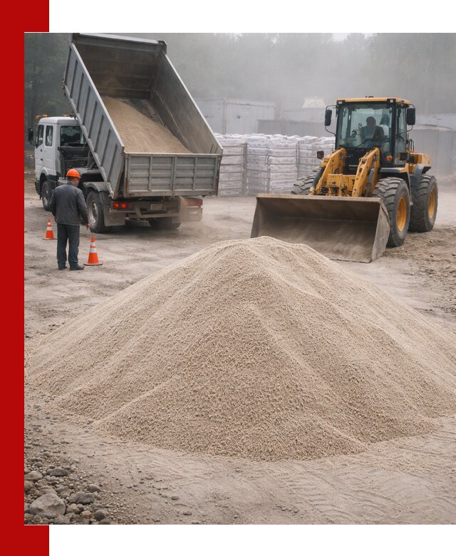 Кварцевый песок фракция 0–8 для стройработ в Кропоткине