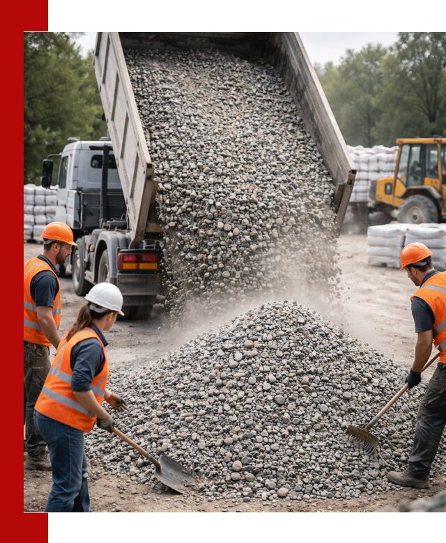Доставка гравия и камня в Кропоткине оптом и в розницу
