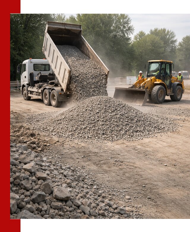 Гравий фракция 5–20 доставка в Кропоткине оптом и в розницу