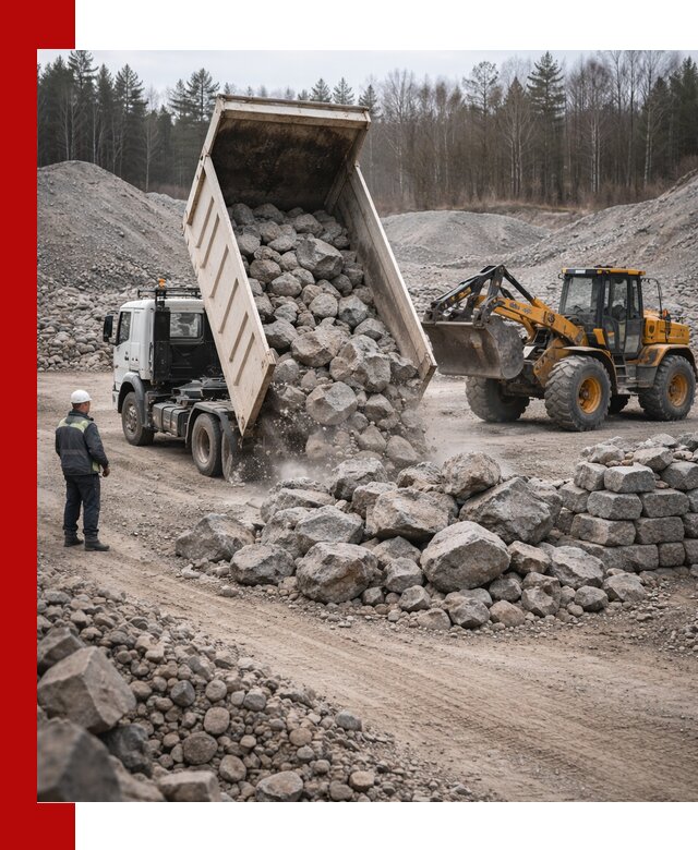 Доставка и продажа бутового гранитного камня в Кропоткине