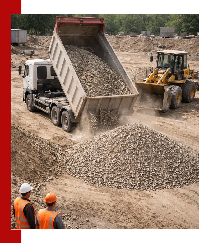 Щебень с песком (ЩГПС С2) с доставкой в Кропоткине