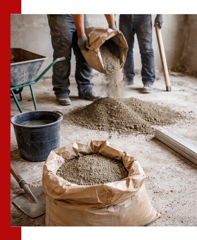 Доставка сухой смеси для стяжки в Кропоткине