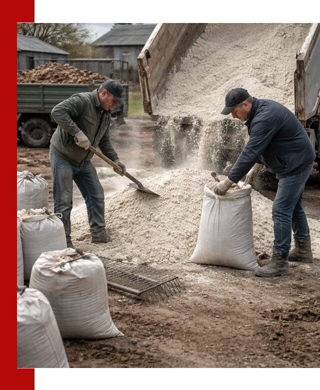 Доставка извести пушонки в Кропоткине оптом и мелким оптом