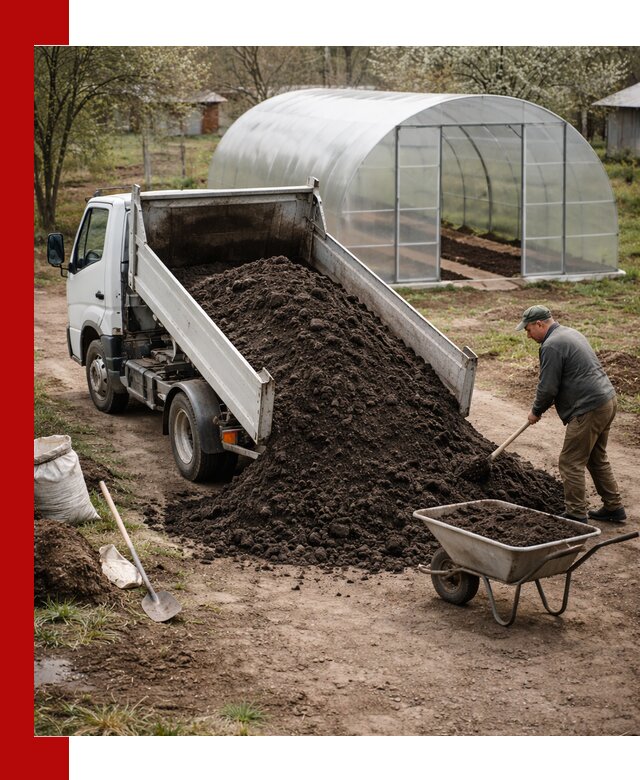 Чернозем для теплицы с доставкой в Кропоткине