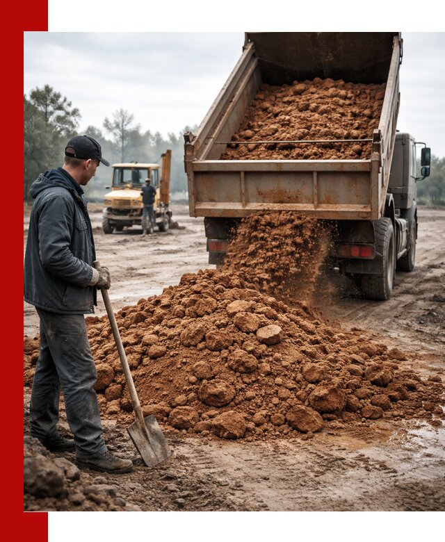 Глина для засыпки в Кропоткине с доставкой самосвалами