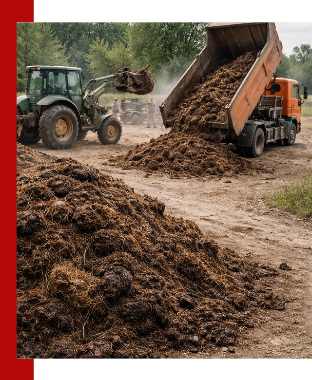 Доставка навоза самосвалами в Кропоткине для сельхозпотребностей