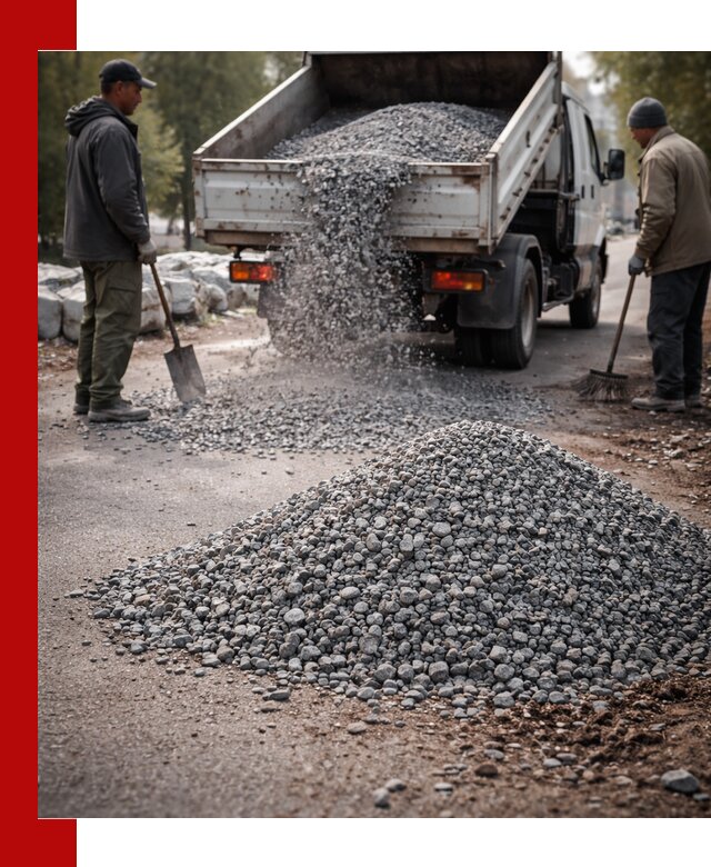 Гранитная крошка для посыпки дорог и тротуаров в Кропоткине