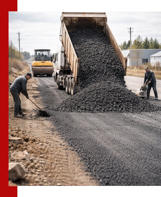 Асфальтовая крошка для дорог в Кропоткине — поставка и доставка