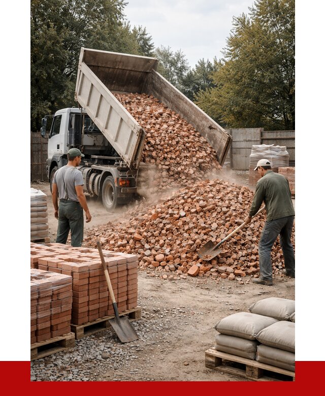 Бой кирпича в Кропоткине с доставкой от 4561 руб/куб | ПРОНЕРУДКрп