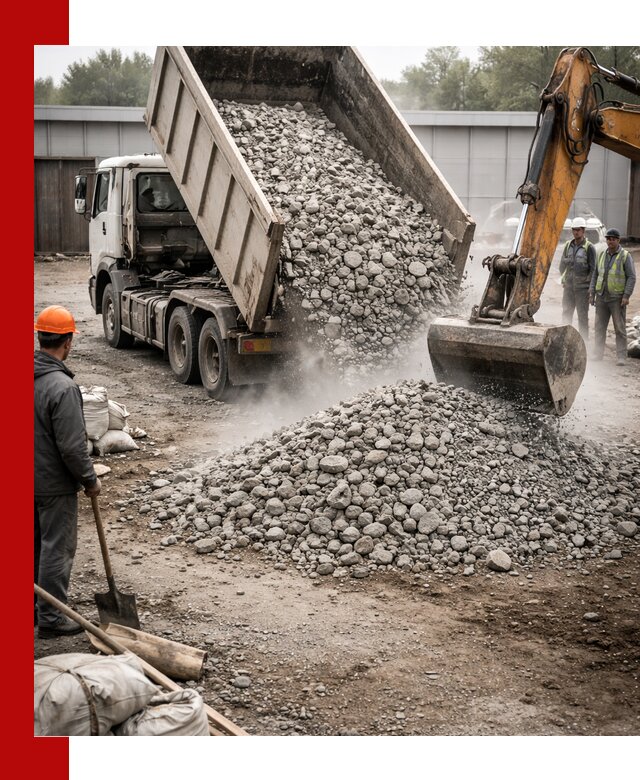 Доставка дробленого бетона в Кропоткине оптом и в розницу