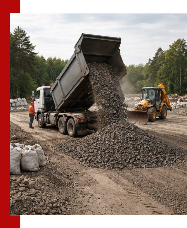 Доставка дробленого асфальта в Кропоткине для дорожных работ