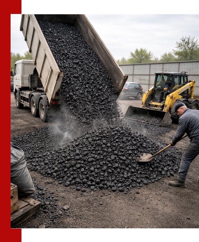 Доставка угля орех в Кропоткине оптом и в розницу