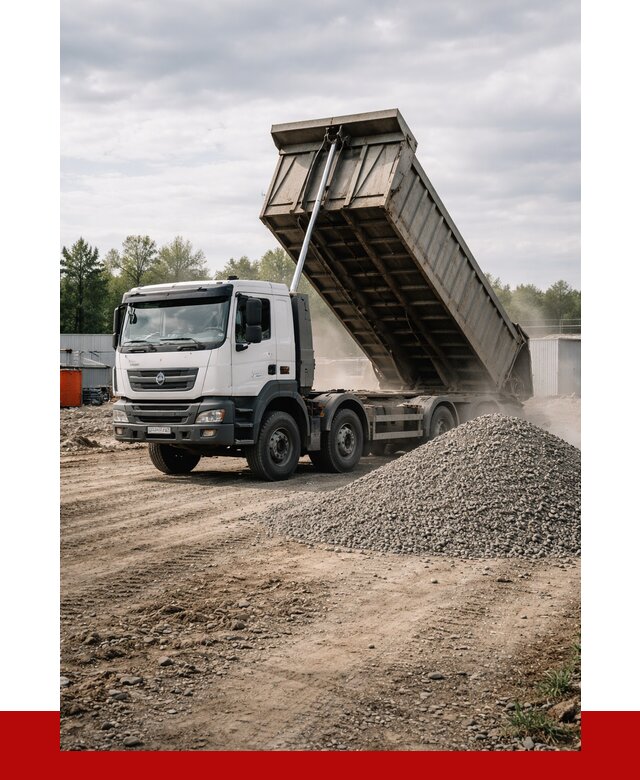 Доставка самосвалом 40 кубов в Кропоткине от 9773 р. | ПРОНЕРУДКрп