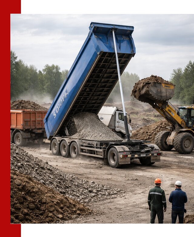 Аренда тонар 40 тонн в Кропоткине с доставкой материалов