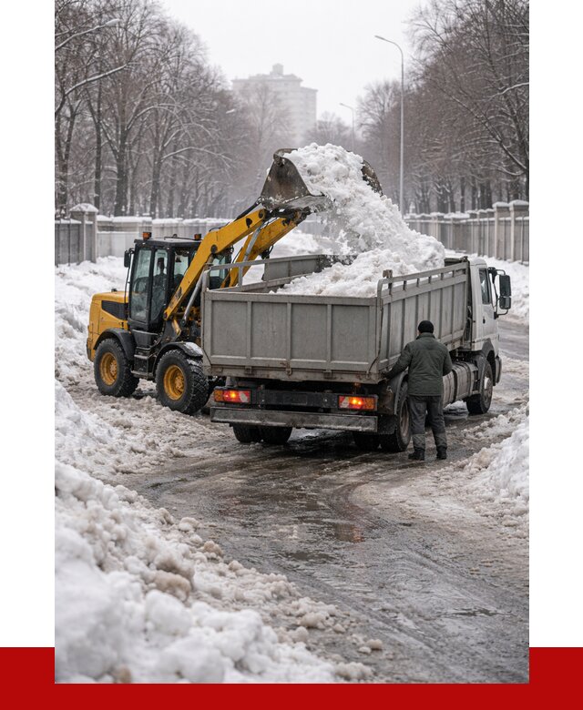 Вывоз снега с погрузкой в Кропоткине от 3801 р. ПРОНЕРУДКрп