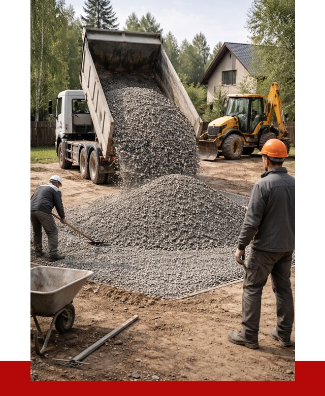 Отсыпка участка щебнем в Кропоткине от 7058 р. ПРОНЕРУДКрп