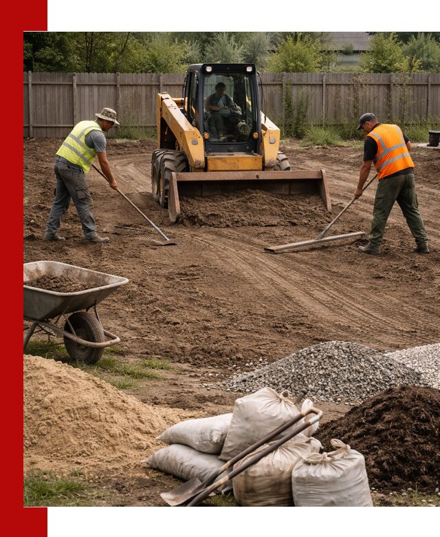 Выравнивание участка под строительство и благоустройство в Кропоткине