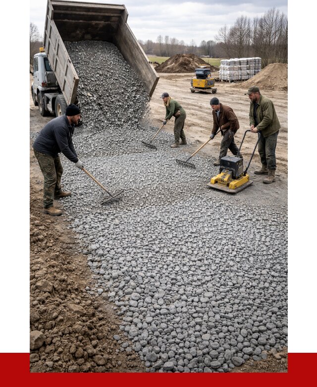 Устройство щебеночной подушки в Кропоткине от 4887 р. ПРОНЕРУДКрп